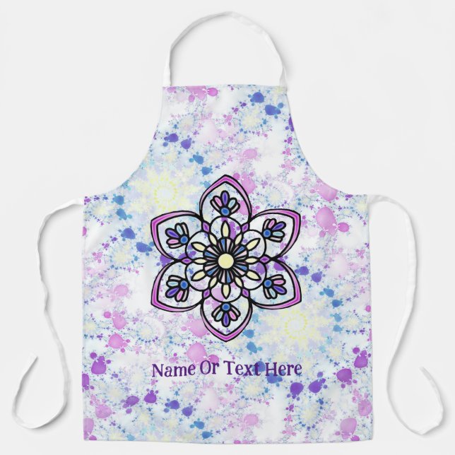 Delantal Aprón de impresión de Mandala todo sobre primavera (Anverso)