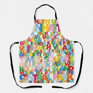 Delantal Apron de impresión de NYC Boroughs