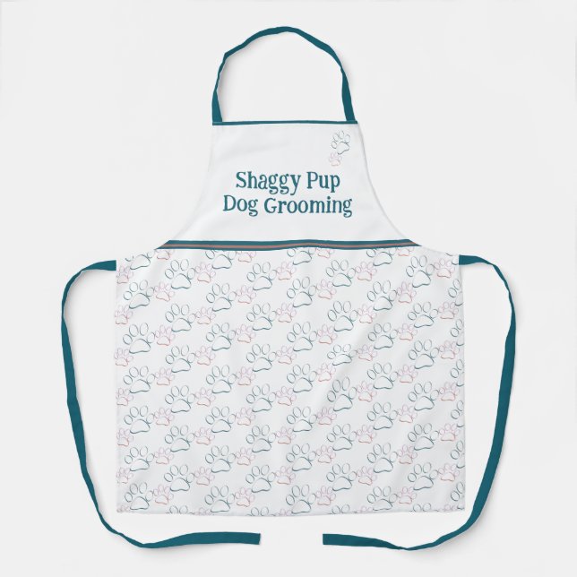 Delantal Apron de impresión de pastas de perro personalizad (Anverso)