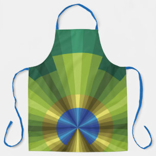 Delantal Apron de impresión de Peacock Illusion All-Over
