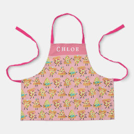 Delantal Apron de impresión de pizzas rosadas personalizada