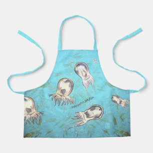 Delantal Apron de impresión de poliorquis Jellyfish para ni