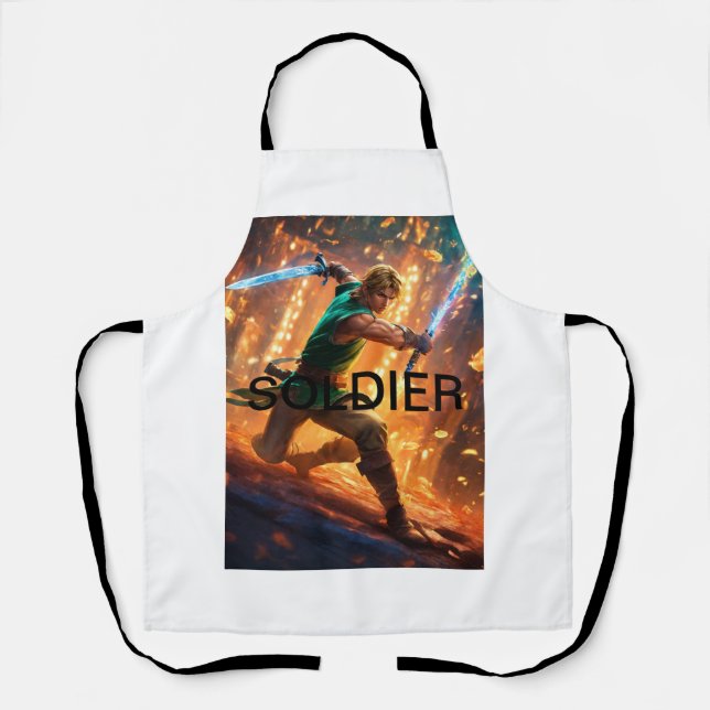 Delantal Apron de impresión de soldados - Un regalo perfect (Anverso)