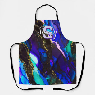 Delantal Apron de impresión de tinta de alcohol púrpura sal