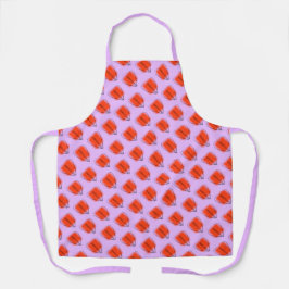 Delantal Apron de impresión de todo el corazón de Mod, medi