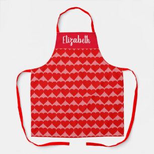 Delantal Apron de impresión de todo el corazón rojo