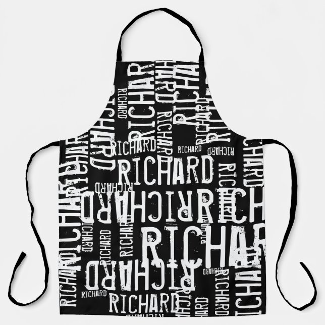 Delantal Apron de impresión de todo sobre con nombre (Anverso)
