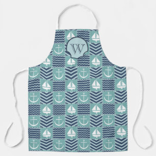 Delantal Apron de impresión de todo sobre el montón nautico