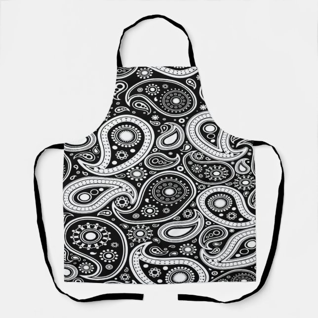 Delantal Apron de impresión en blanco y negro (Anverso)