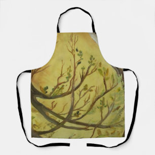 Delantal Apron de impresión en todo el árbol de ramas antig