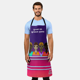 Delantal Apron de impresión en todo el mundo alineado por m