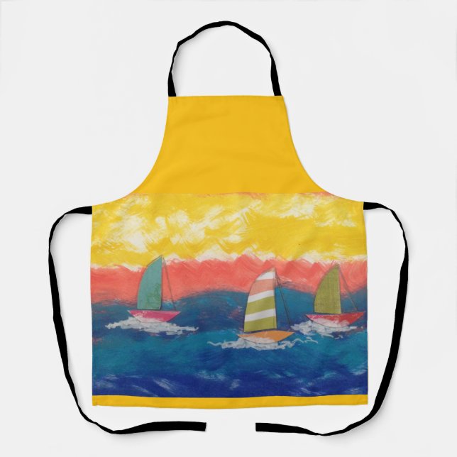 Delantal Apron de impresión en todo el mundo para veleros (Anverso)