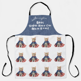 Delantal Apron de impresión general de gato satby divertido