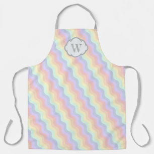 Delantal Apron de impresión general de ondas de arcoiris pa