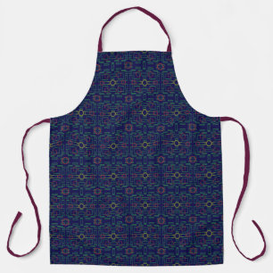 Delantal Apron de impresión general geométrica azul