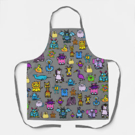 Delantal Apron de impresión general - gris (adulto)