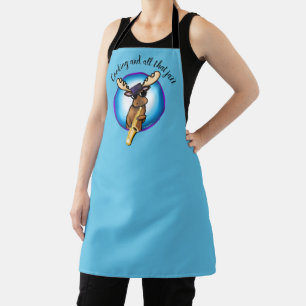 Delantal Apron de impresión general KiniArt Jazzy Moose