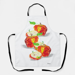 Delantal Apron de impresión general : manzanas