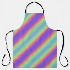 Delantal Apron de impresión general Neon Glow Rainbow Strip