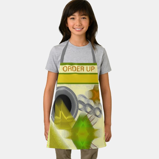 Delantal Apron de impresión general "Order Up" (in situ)