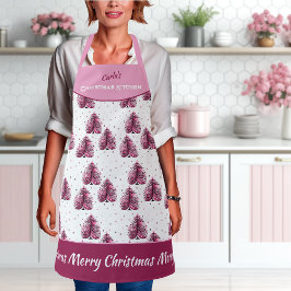 Delantal Apron de impresión Girly All-Over con Árbol de Nav