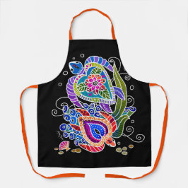 Delantal Aprón de impresión integral BINDI SEA TURTLES