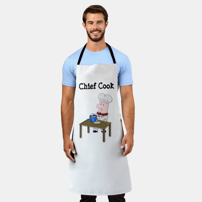 Delantal Apron de impresión integral con Personalizado Chef (Gastado)