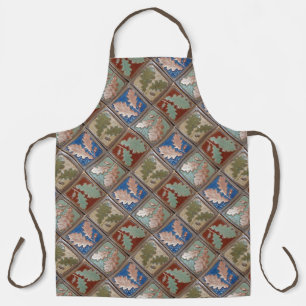 Delantal Apron de impresión integral con pinta de tejas de