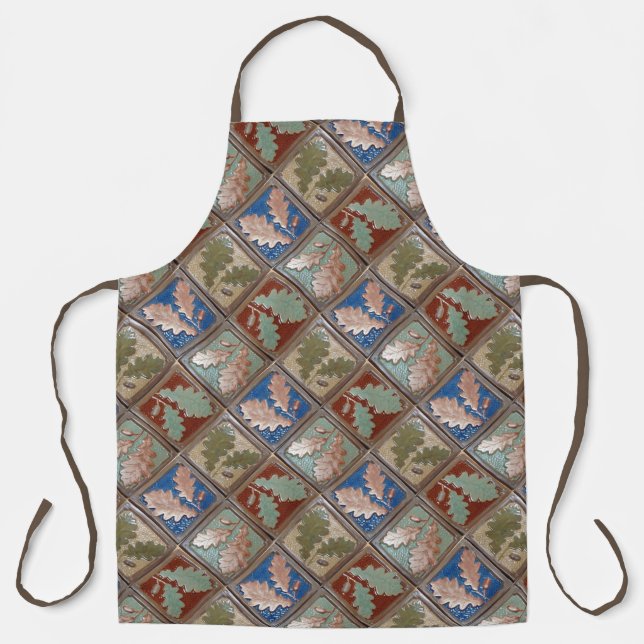 Delantal Apron de impresión integral con pinta de tejas de  (Anverso)