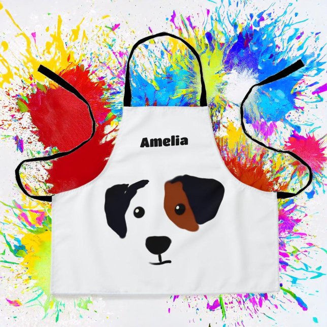Delantal Apron de impresión para niños de perros felices y  (Cute aprons for dog lovers.)