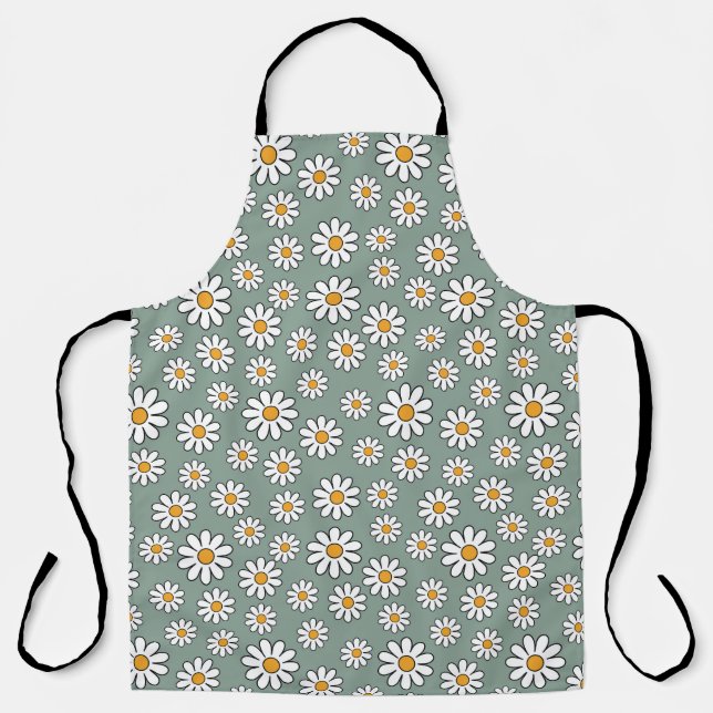Delantal Apron de impresión Retro Daisy (Anverso)