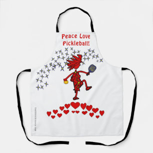 Delantal Apron de impresión todo el mundo de Peace Love