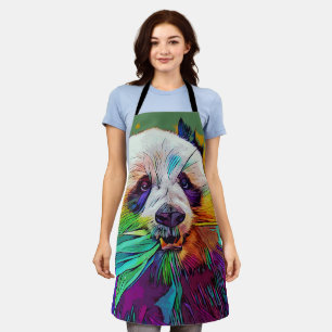 Delantal Apron de impresión todo en arco iris panda