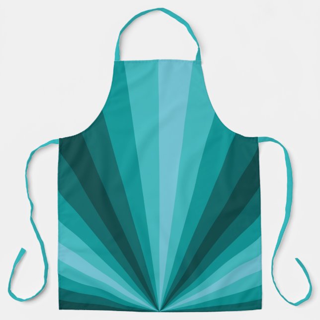 Delantal Apron de impresión todo sobre Aqua de ilusión ópti (Anverso)