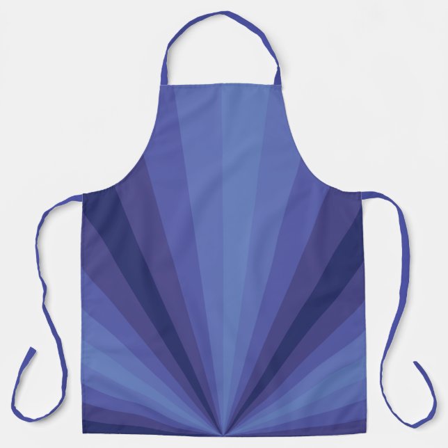 Delantal Apron de impresión todo sobre azul con ilusión ópt (Anverso)