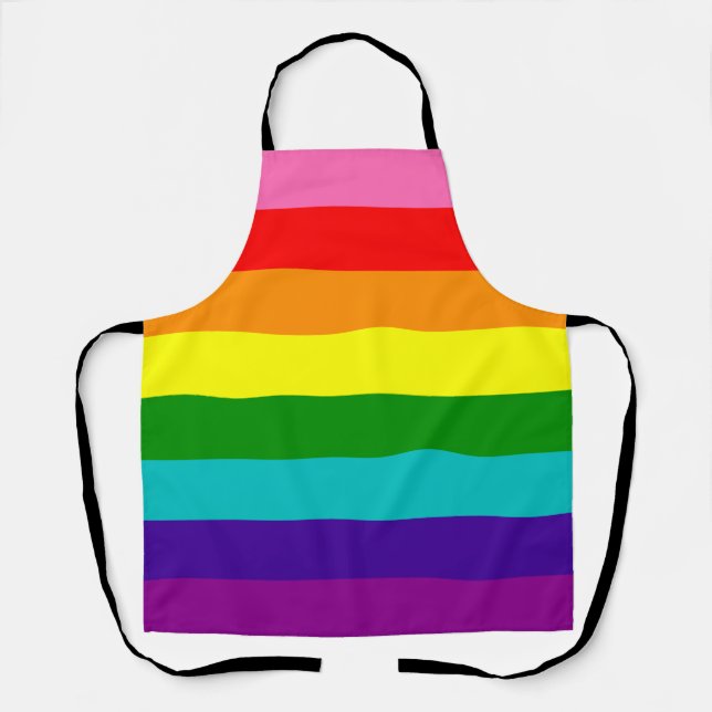 Delantal Apron de impresión todo sobre bandera gay LGBT arc (Anverso)