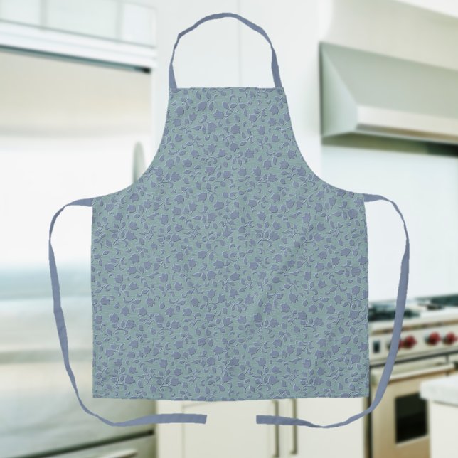 Delantal Apron de impresión todo sobre Blue Floral (Subido por el creador)