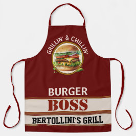 Delantal Apron de impresión todo sobre Burger Boss
