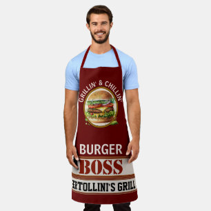 Delantal Apron de impresión todo sobre Burger Boss