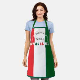 Delantal Apron de impresión todo sobre Cocina italiana