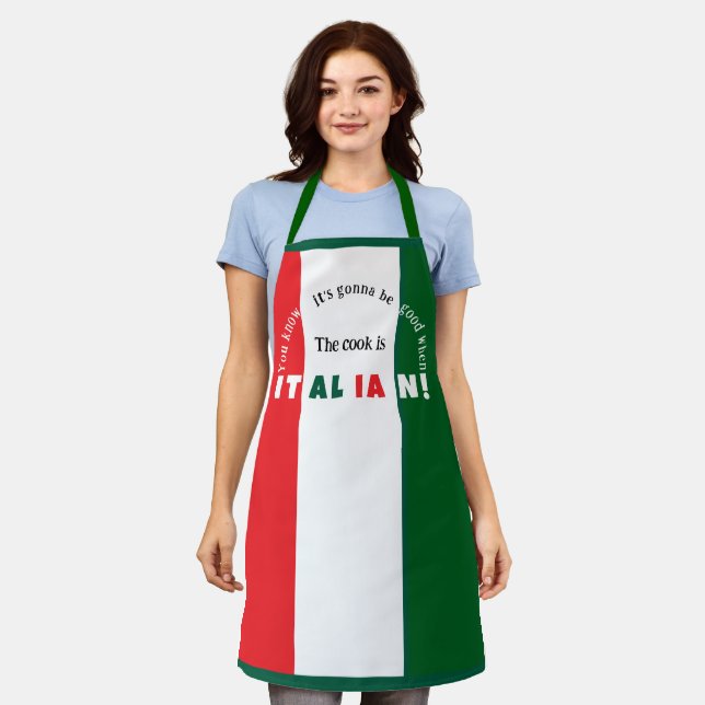 Delantal Apron de impresión todo sobre Cocina italiana (Gastado)