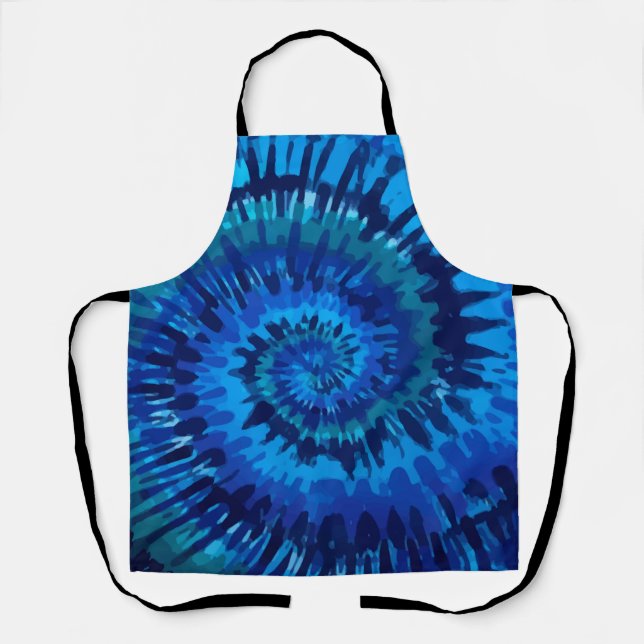 Delantal Apron de impresión todo sobre color azul-ojo (Anverso)