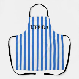 Delantal Apron de impresión todo-sobre con bandas azul real