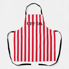 Delantal Apron de impresión todo-sobre con tiras rojas