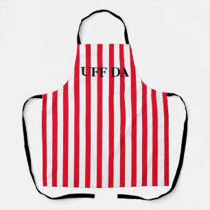 Delantal Apron de impresión todo-sobre con tiras rojas