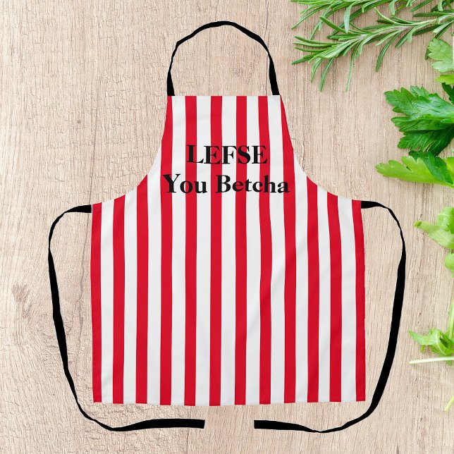 Delantal Apron de impresión todo-sobre con tiras rojas (Subido por el creador)