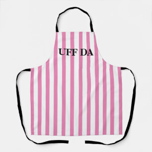 Delantal Apron de impresión todo-sobre con tiras rosadas