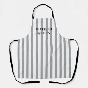 Delantal Apron de impresión todo-sobre con trenzas gris Ho