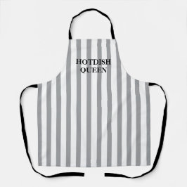 Delantal Apron de impresión todo-sobre con trenzas gris Hot
