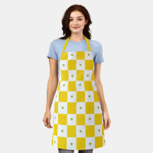 Apron de impresión todo sobre control amarillo